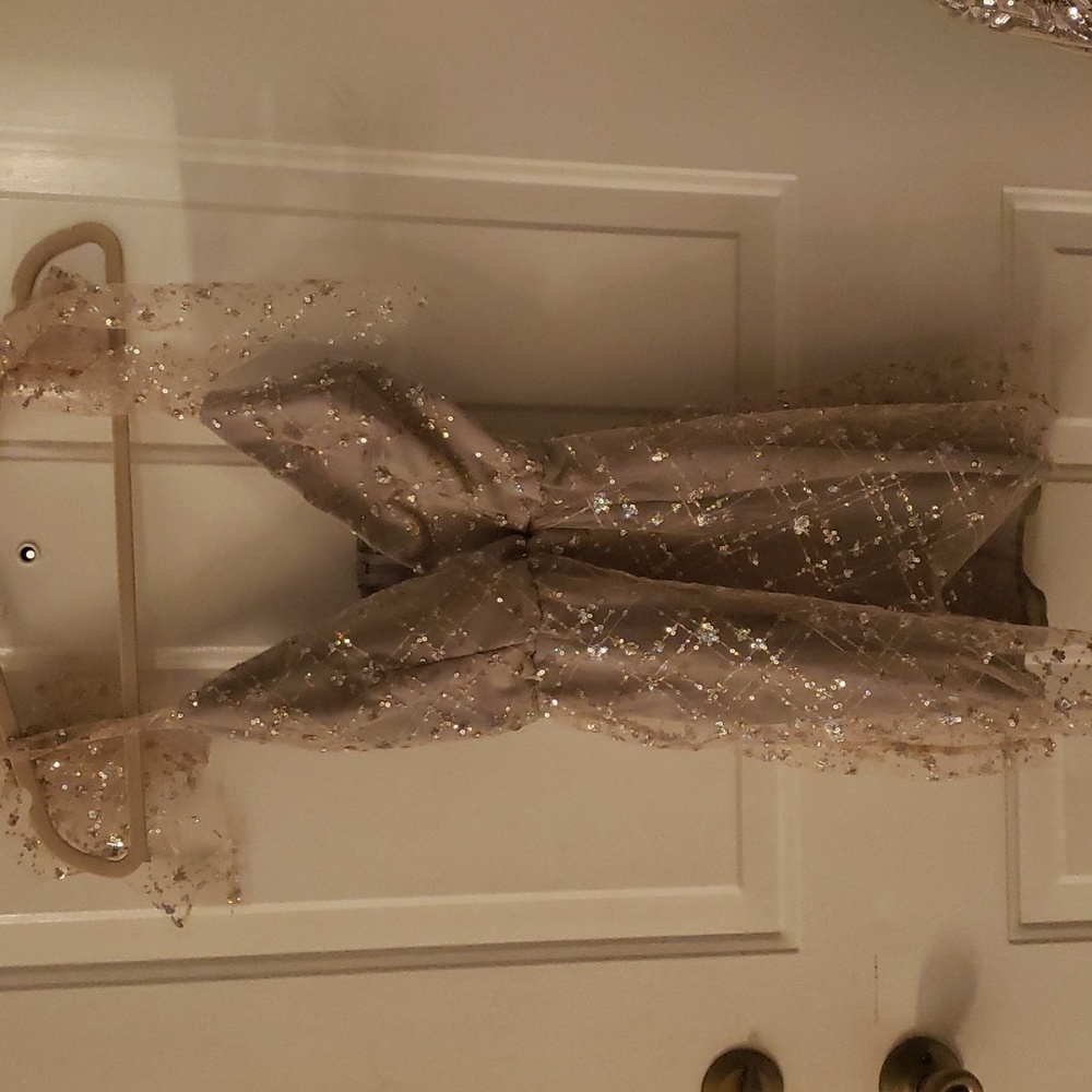 Mini gray/silver sequin mini dress